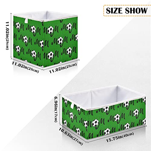 Fudbalska mama zelena kocka za smeće bin skrajno skladišta vodootporna igračka košara za kante za kocke za