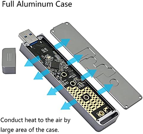CERRXIAN M. 2 M ključ NVMe SSD adapter za Kućište, Aluminijum tipa A USB 3.0 PCIe Hard disk