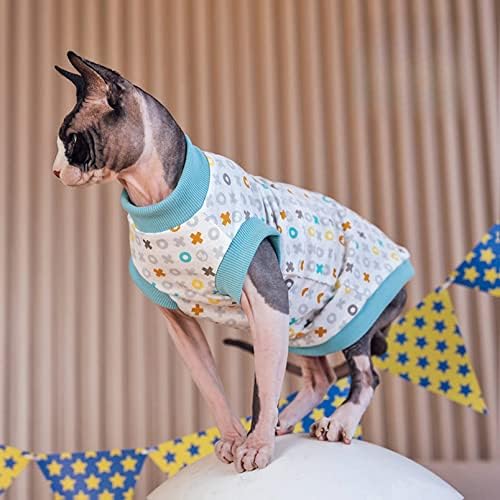 Sphynx mačka ljetna odjeća slatka uzorak pamučne majice meka prozračna udoban pulover prsluk sa majicama bez