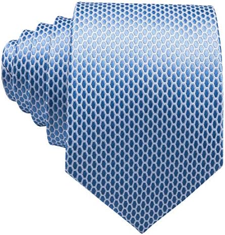 Barry.Wang karirane kravate provjeravaju Set muških kravata s manžetnama za maramice klasična pruga