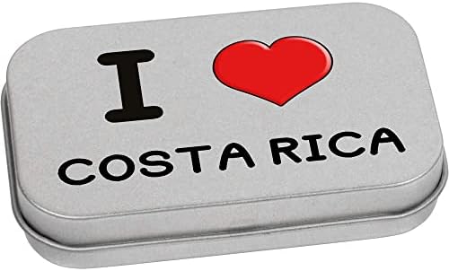 Azeeda 80mm 'I Love Costa Rica' Metal CINEED TIN / kutija za odlaganje