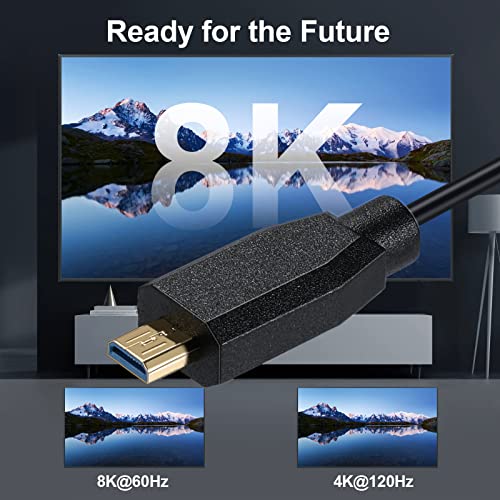 Kework 4ft HDMI 8K Extender kabel za namotani kut Micro HDMI 8K muški do HDMI 8K ženski proširenje adapterski