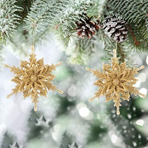 Bestsport Chrismas dekor 3pcs 3D viseća zvijezda Božićni ukras Božićni ukrasi Xmas Viseći dekor Yule