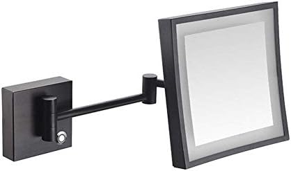 Zaahh 3x zidno ogledalo sa LED rasvijetljenim, jednokrevetnim uvećanim zrcalom za šminkanje za kupatilo, 4,3 inčni