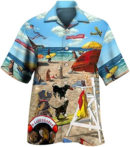 Ljetne košulje za muškarce 2023. 3D tiskani cvijet havajska majica Casual Tropical Beach Holiday Aloha