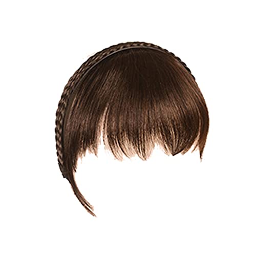 Sroyie Moderan prednji Hair Bangs traka za glavu, Clip in Hair Bangs Hairpiece, perika traka za glavu pletenice Hair Accessories, za svakodnevno nošenje