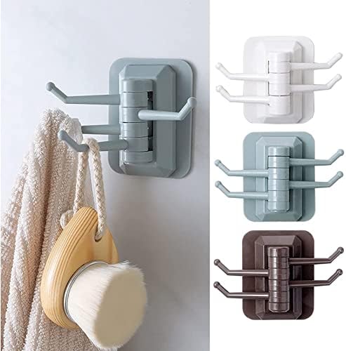 2pc Creative Four-link rotirajuća kuka Snažna viskoza ručnik za ručnik kupaonica zidna polica bez okretanja
