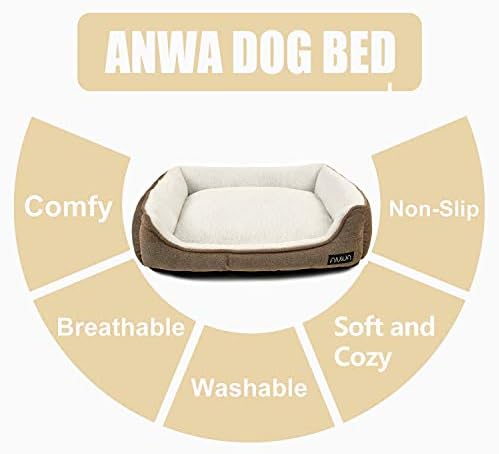 ANWA izdržljivi krevet za pse u mašini za pranje srednji krevet za pse kvadrat, udoban krevet za pse