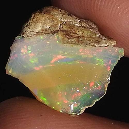JewelGemscraft ™ 04.80cts. Ultra vatra sirovi opal kamen, prirodni grubi, kristali dragog kamenja, etiopska