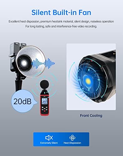Sirui C60B Bi-Color Cob Video, 60W LED kontinuirana izlazna rasvjeta za fotografiju, CRI 96 TLCI 98, CCT 2800K-7000K,