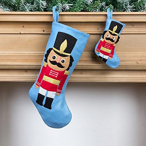 Ornamenti za božićnjak 4pcs Božić viseći čarape Tkanine Xmas Socks poklon vrećica slatkiši