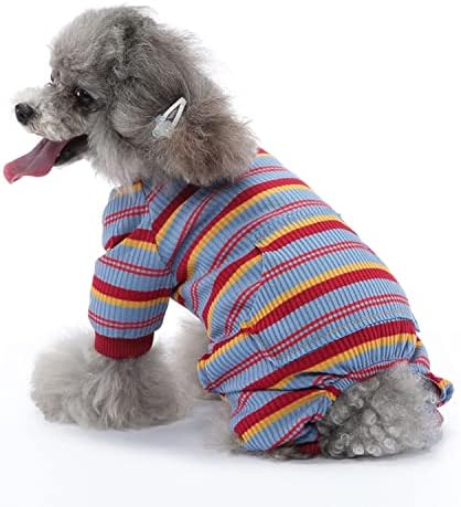 LoyAlFurry pas pidžama za male pse PJS odjeću mekani prugasti spavaće odsječa za kućne ljubimce