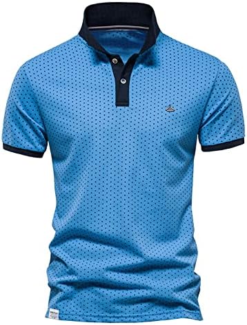 HDZWW Softwov kratkih rukava bluza s bluzama Man Colorblock V-izrez Poliester Plus veličina Bluza Udobnost