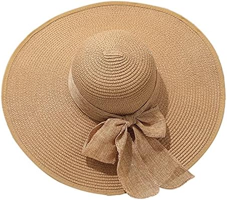 Ženski slamnati šešir sa širokim obodom UPF 50 ljetni šešir za sunce putni sklopivi Rolo Floppy šeširi