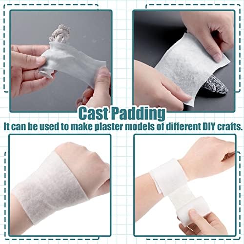 12 Rolls Cast Padding Undercast Padding Roll Wraps Cast Padding koristi se sa mekanim gipsanim