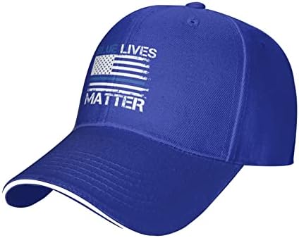 Nazad Plava Lives Matter America Bejzbol Kapa Podrška Policijskom Kamiondžijskom Šeširu Crni
