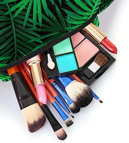 Kozmetičke vrećice za žene, torbe torbice šminkeri organizatora za skladištenje šminke za šminku Djevojke, zelene tropske