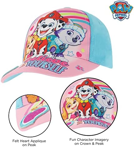 Nickelodeon bejzbol kapa za djevojčice, podesivi šešir za malu djecu Paw Patrol za uzrast od 2-4 godine