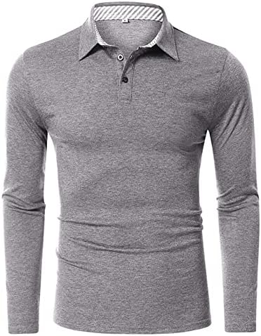 ADSSDQ Košulje s dugim rukavima Muške moderne plaže Spring Spring Majice Henley Polyester gumb za mršavljenje Prednji hladna bluza