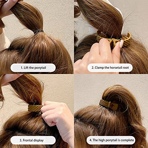 4 kom visoki ponytail hvataljki za žene Premium Ponytail Buckle Frizeri za morsko pljeskanje za kosu Pribor