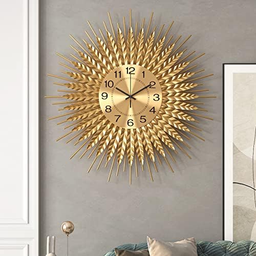 Daydayart 28 inčni zlatni veliki zidni sat ukrasni metal Sredinski stoljetni zidni satovi, moderni