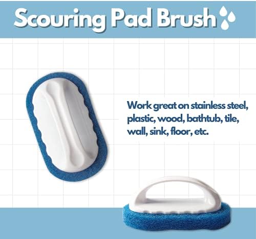 SkylarLife čišćenje četkica za čišćenje četkica s ručkom abrazivnom jastuku za tuš za punjenje tlaka i sudoper,