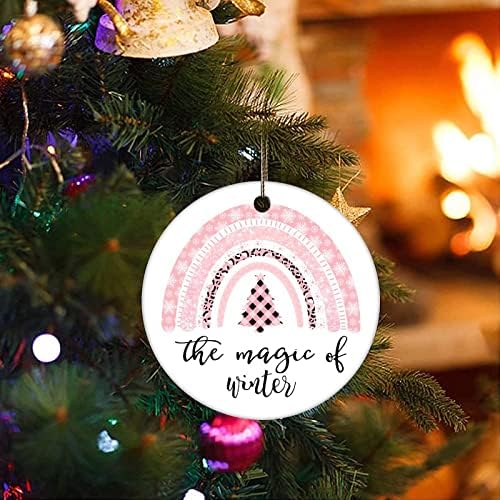 Božićno drvo Ornamenti magija zimskog Božića Ornament uspomena ukras Home Decor viseći privesci okrugli keramički