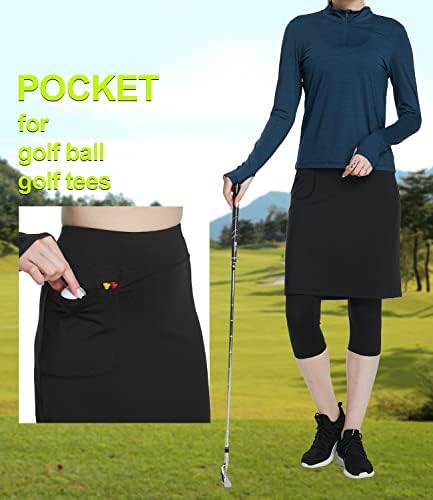 Slimur skromne suknje s gamašima Capri sa suknjem u prilogu za žene Golf suknjene gamaše Aktivne suknje sa