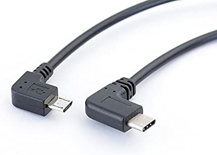 USB tip C do Micro USB kabela, QAOQUDA 90 stupnjeva USB-C muški do mikro USB muških adaptera