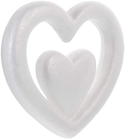Amosfun Stiropoam pjena za obrt srca Cvjetni vijenci Form Form Oblike Oblici Hearts -2pcs DIY FOAM FESTIVAL FESTIVAL