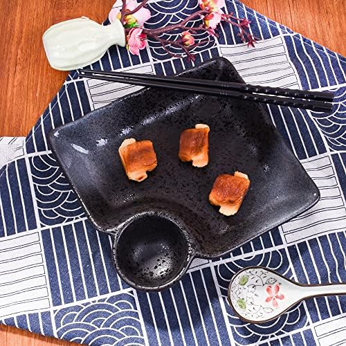 LMRLCS japanske suši ploče od 2, keramičke 7-inčne kvrgave ploče sa jelom za sirće