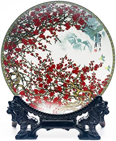 YFQHDD Keramička viseća ploča Plumflower ploča Kineska ploča za ukrašavanje porculana cvjetna