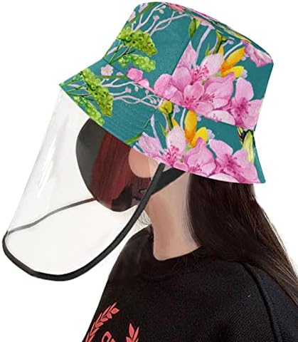 Zaštitni šešir za odrasle sa štitnikom za lice, ribar šešir protiv sunčeve kape, pastoralni iris Hydrangea cvjetni retro