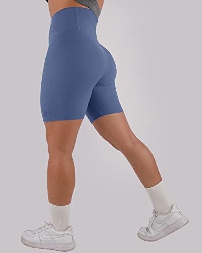 Peachbuuga Crossover biciklističke kratke hlače Žene 5 Hlače za vježbanje visokih struka sa džepovima
