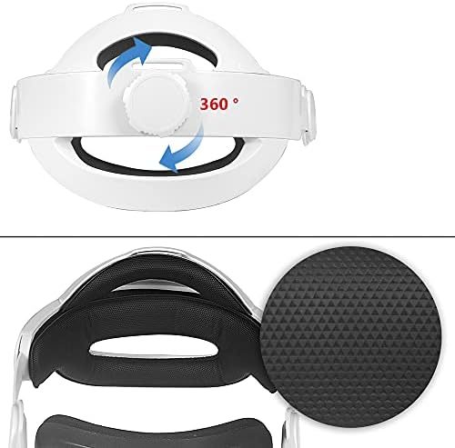 Podesiva kaiš za glavu i silikonski pokrov za lice kompatibilan je za oculus Quest 2 VR slušalica Elite remen za zamjenu silikonskih poklopca za poboljšanu podršku i udobnost u VR igranjem