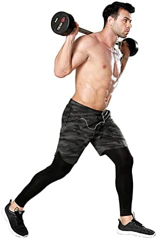 OEBLD kompresijske hlače muškarci 2 u 1 trčanje hlače za vježbanje za muškarce za muškarce tajice u teretani