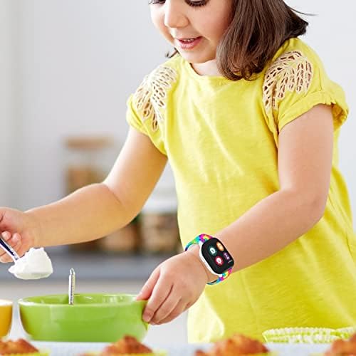 Pet Star Online 9 Pack Silikonske trake za sinkronizovanje dječjeg gledaca, slatka šarena uzorka 20 mm zamjena kompatibilna sa T-Mobile Sync Up Kids Watch Bands remen za dječake Dječja djeca