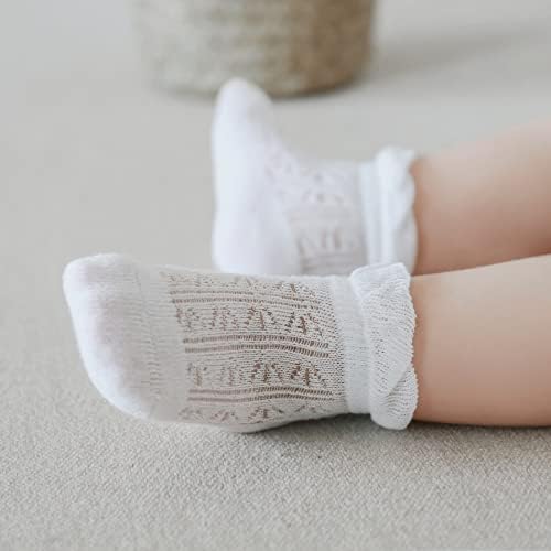 VWU dječje čarape pamučne gležnjeve prozračne mrežice tanke ljetne čarape za djevojačku dječačku djecu