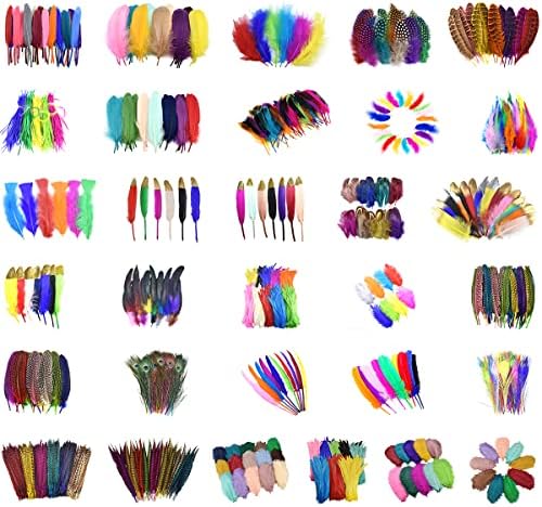 jweemax 100kom šareno perje, prirodno pahuljasto perje za DIY zanate, izradu nakita, vjenčanje,