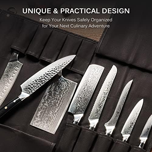 KYOKU Shogun serija noža za otkoštavanje + profesionalna Crna kuharska torba za rolne noža