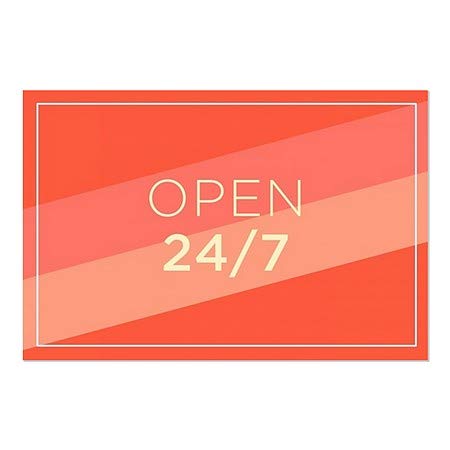 CGsignLab | Otvori 24/7 -Modern dijagonal prozor Cling | 36 x24