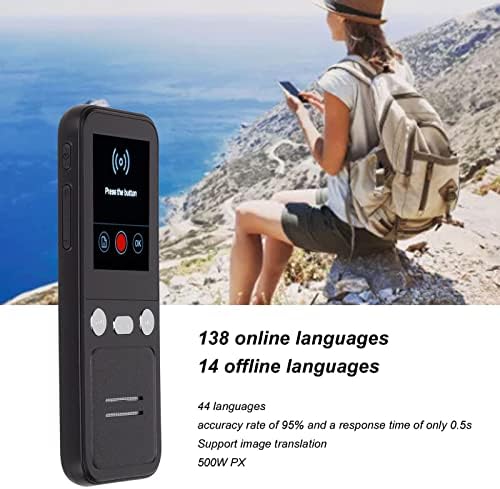 Smart Voice Translator, Prevodilac u realnom vremenu 138 jezik Crna 2.4 inčni ekran osetljiv