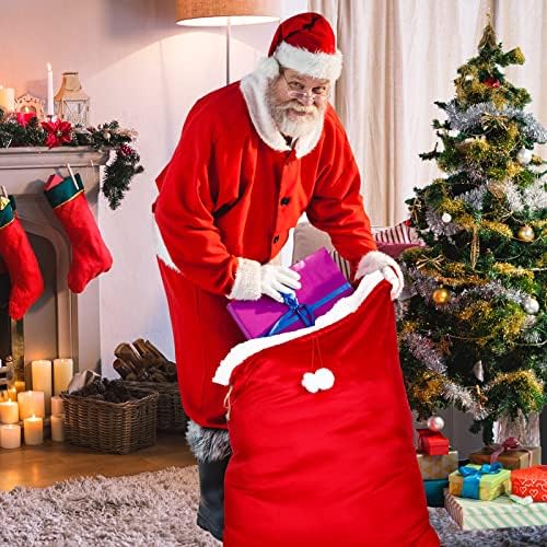 Extra Velike božićne poklon torbe Santa Claus Sack Bags Torbe Velvet Torbe 36 x 27 inča Teške bomboneri