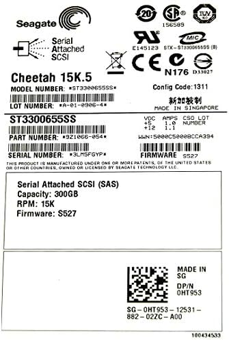 Seagate Cheetah 300GB Sas 15,000 RPM 16MB Hard disk