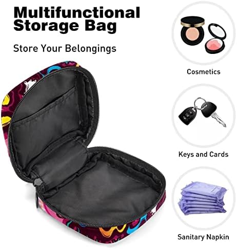 Sanitarna ubrusna torba Šarena slova menstrualna perionica Nosač torbi prijenosni sa patentnim zatvaračem za