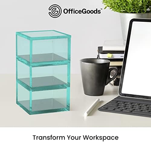 OfficeGoods 3-slojni akrilni organizator sa srebrnom bazom-funkcionalan & amp; elegantan Organizator