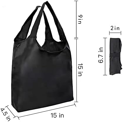 20 pakovanja crnih torbi za namirnice za višekratnu upotrebu & amp ;1 pakovanje platnene torbe