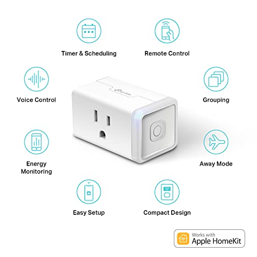 Smart Plug Priključen Mini 15A, Apple HomeKit podržan, pametni izlazni radi sa Siri, Alexa