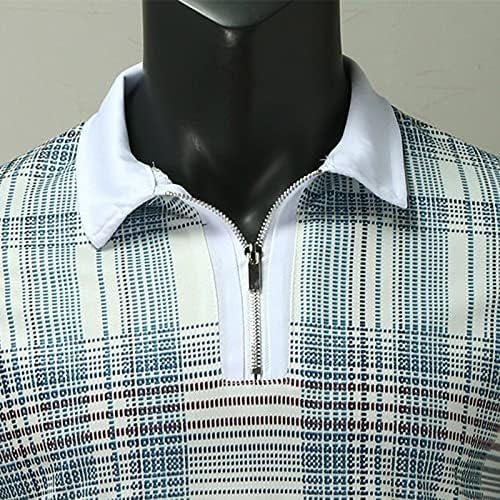 Muške ljetne polo majice Ležerne prilike kratkih rukava Tee vrhovi patentni vrat opušteni fit Golf Sports