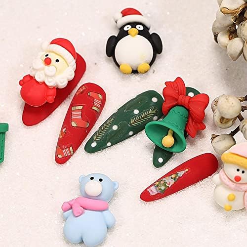 Bell Snowman DIY Craft Ornament životinje pribor za manikir nakit za nokte 3d nail Art dekoracija Božić čari za nokte -